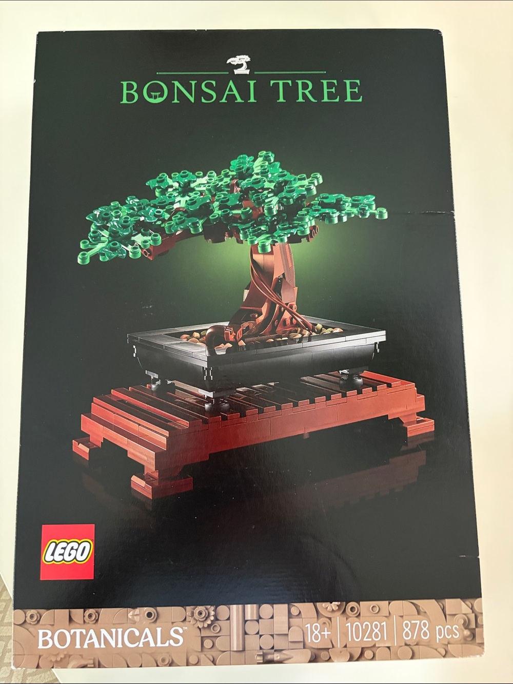 LEGO Bonsai Tree in Green, Brown, Black & Red-Brown 18+